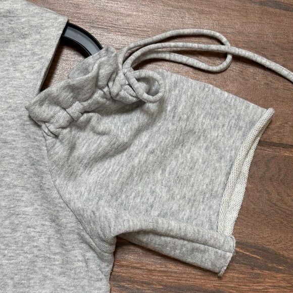 LC Lauren Conrad Womens Gray Cold Shoulder Pullover Top Knit Sweatshirt Size M - Picture 5 of 7